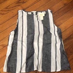 Anthropologie linen blend tank